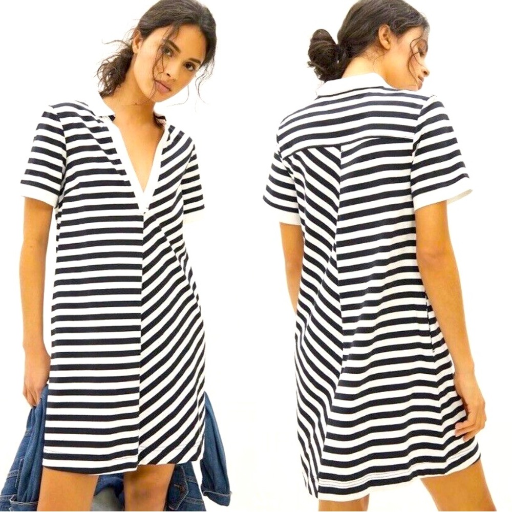 Maeve Stripe Polo Mini Dress